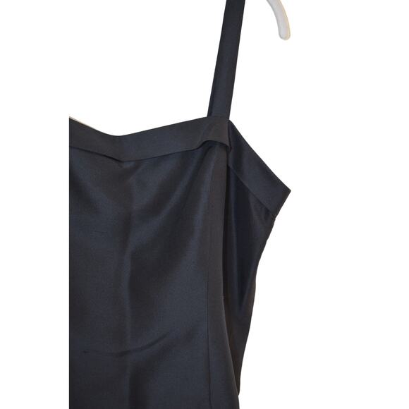 Y2K Black Silk Spaghetti Strap Shell Size X Large - Picture 3 of 6